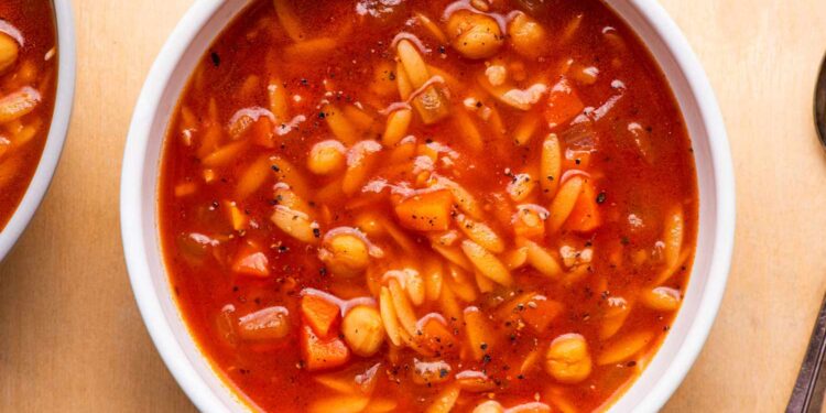 Tomato Orzo Soup Recipe (20 Minutes)