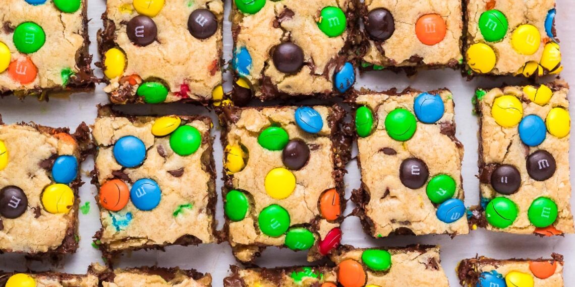 M&M Cookie Bars (Large Batch!)