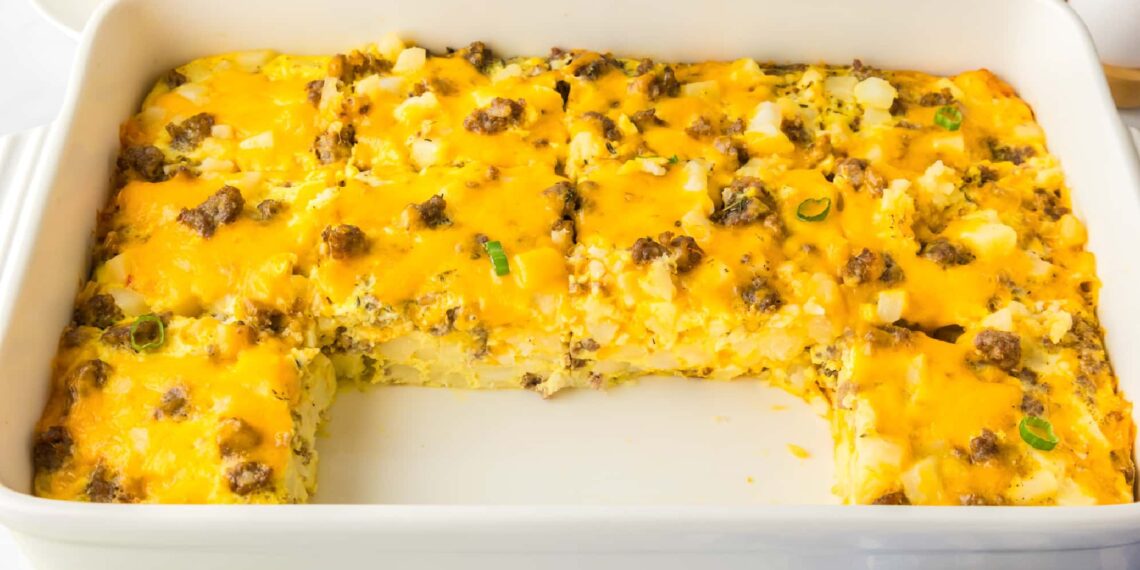 Sausage Potato Breakfast Casserole (Easy To Customize!)