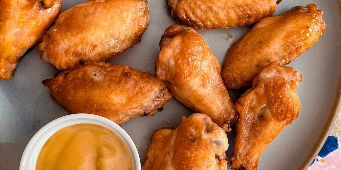 Honey Mustard Chicken Wings Recipe (2 Ingredients)