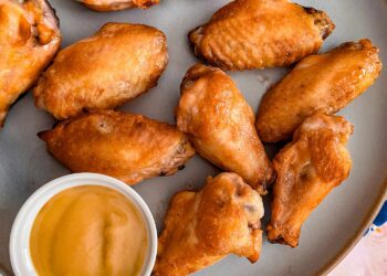 Honey Mustard Chicken Wings Recipe (2 Ingredients)