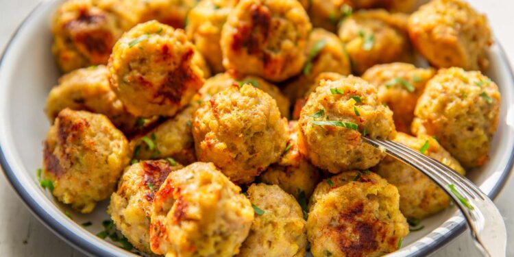 Stuffing Mix Chicken Meatball Recipe (3 Ingredients)