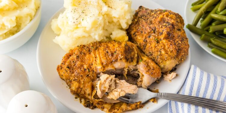 Garlic Parmesan Chicken Thighs (Crispy!)