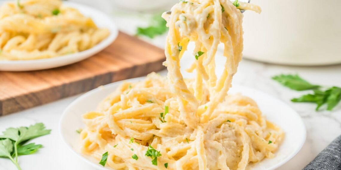 Linguine Alfredo – On My Kids Plate