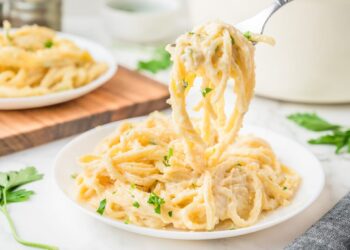Linguine Alfredo – On My Kids Plate