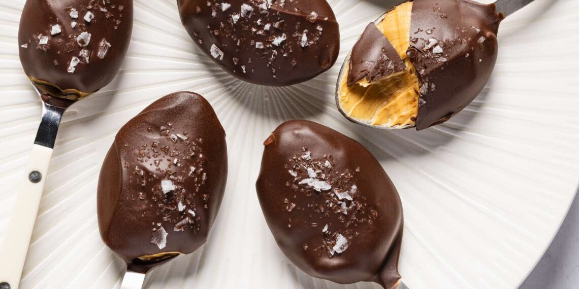 Chocolate-Peanut Butter Spoons Recipe (3 Ingredients, 15 Minutes)