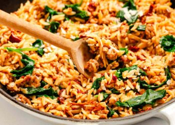 One-Pot Sausage and Orzo Recipe (30 Minutes)