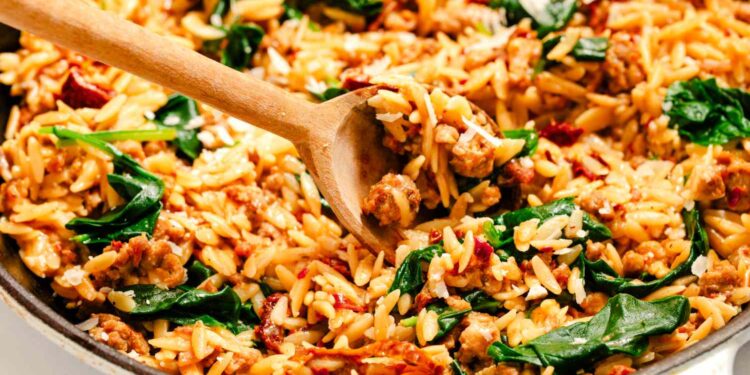 One-Pot Sausage and Orzo Recipe (30 Minutes)