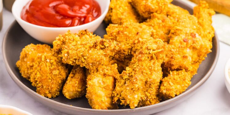Cornflake Chicken Nuggets (Crunchy + Delicious!)