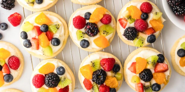 Fruit Pizza Cookies (Sugar Cookies)