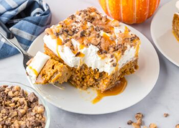 Pumpkin Poke Cake – On My Kids Plate